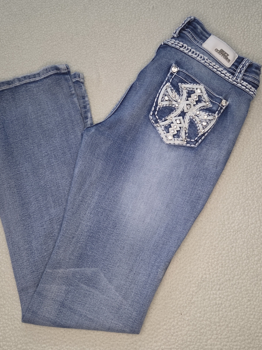 Sexy Couture Embellished Light Blue Women's Jeans Size 11